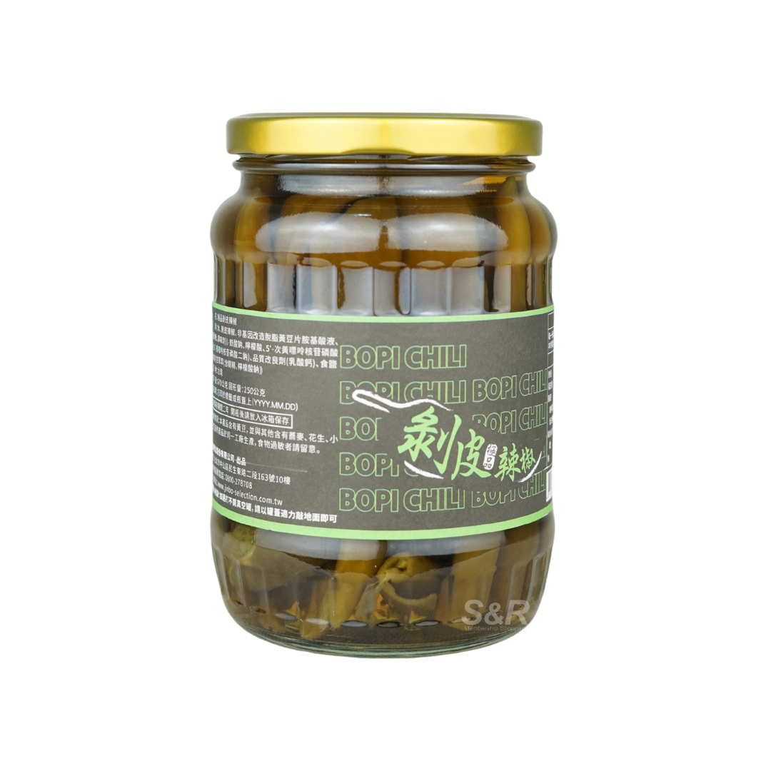 Jinbo Peeled Green Chili Peppers 670g
